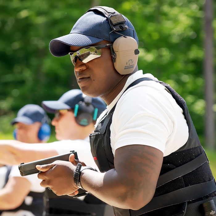 Law Enforcement Student doing training exercises.